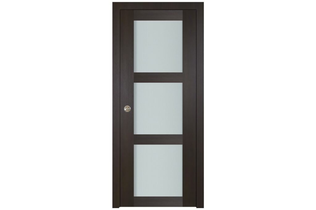 Nova Italia Vetro 3 Lite Premium Wenge Laminate Interior Door - Single Pocket