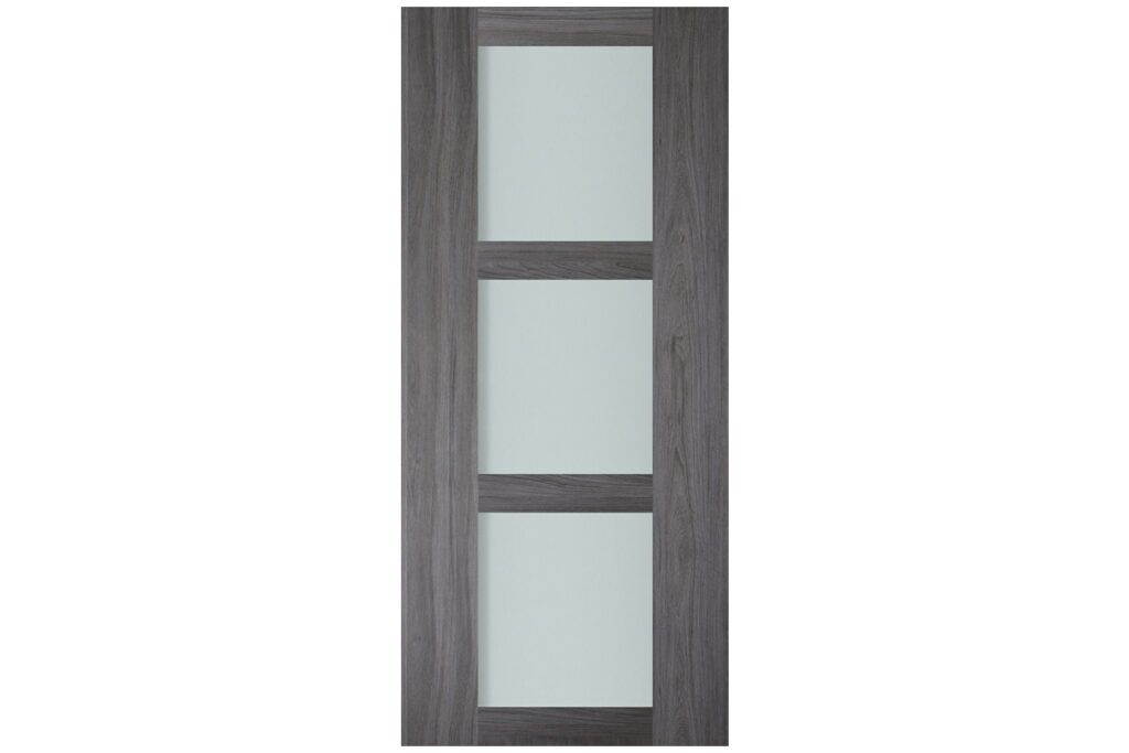 Nova Italia Vetro 3 Lite Swiss Elm Laminate Interior Door - Slab
