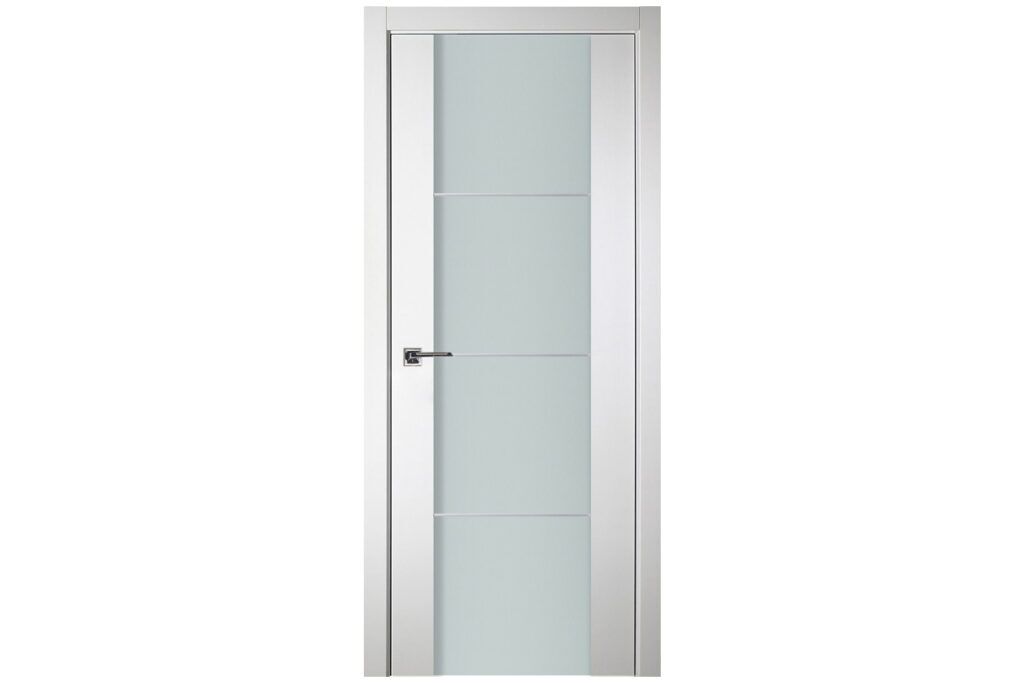 Nova Italia Vetro 3H Alaskan White Laminate Interior Door - Single Door