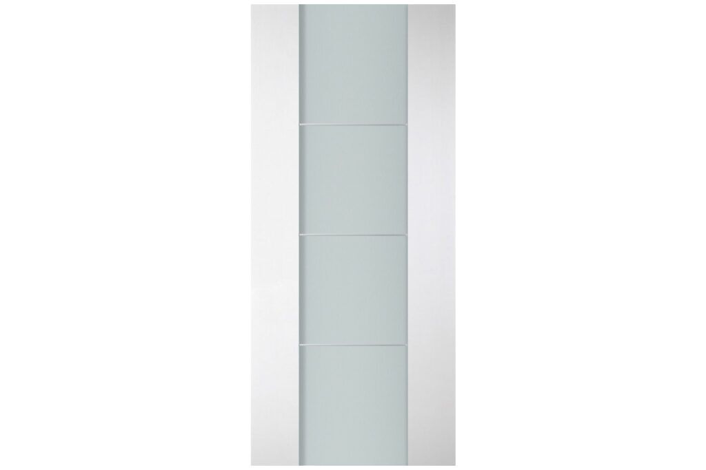 Nova Italia Vetro 3H Alaskan White Laminate Interior Door - Slab