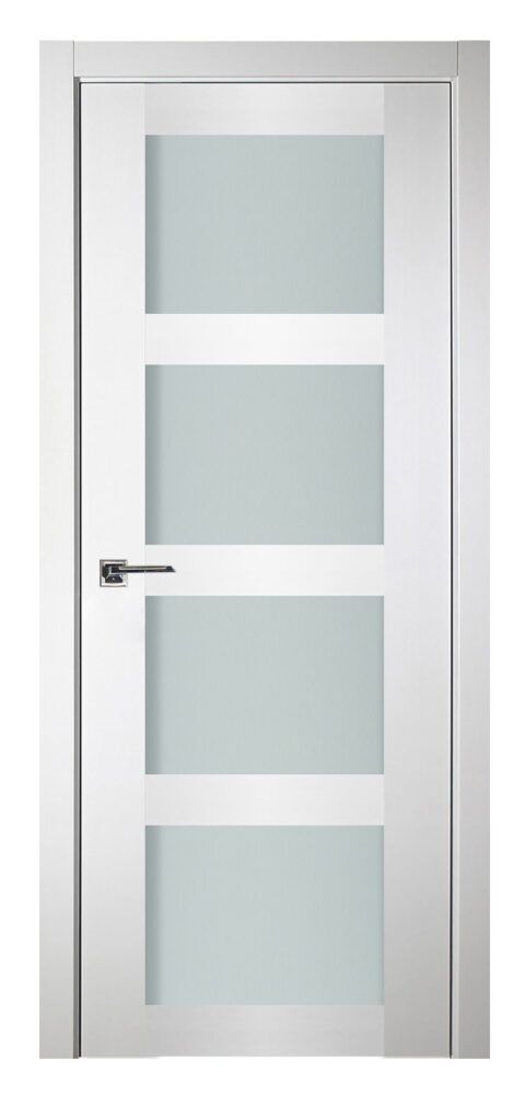 Nova Italia Vetro 4 Lite Alaskan White Laminate Interior Door