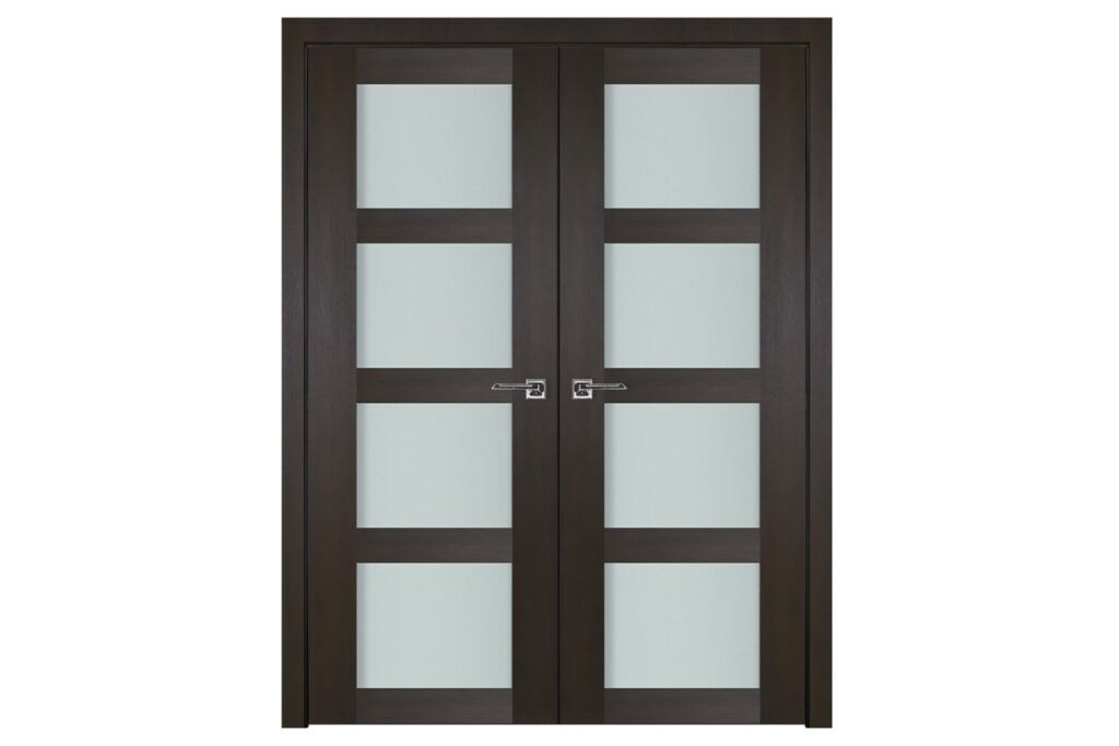 Nova Italia Vetro 4 Lite Premium Wenge Laminate Interior Door - Double Door