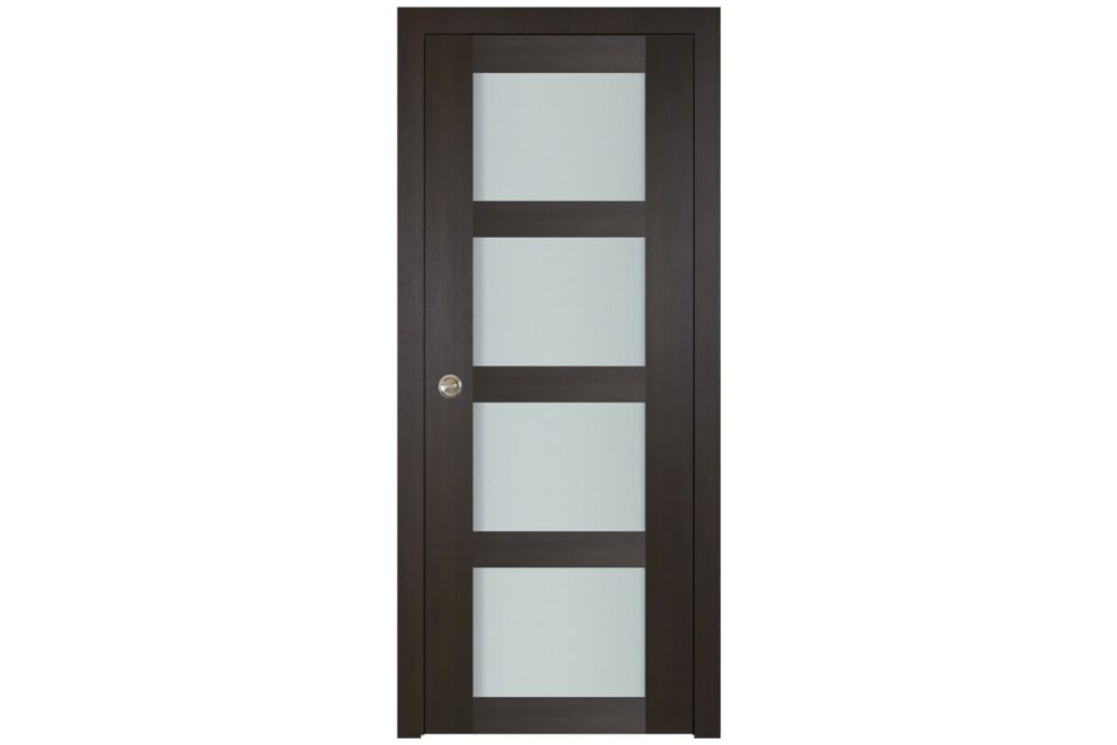 Nova Italia Vetro 4 Lite Premium Wenge Laminate Interior Door - Single Pocket