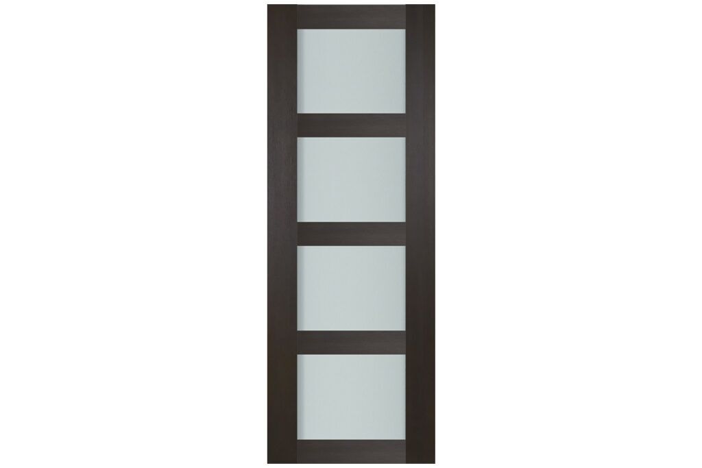 Nova Italia Vetro 4 Lite Premium Wenge Laminate Interior Door - Slab