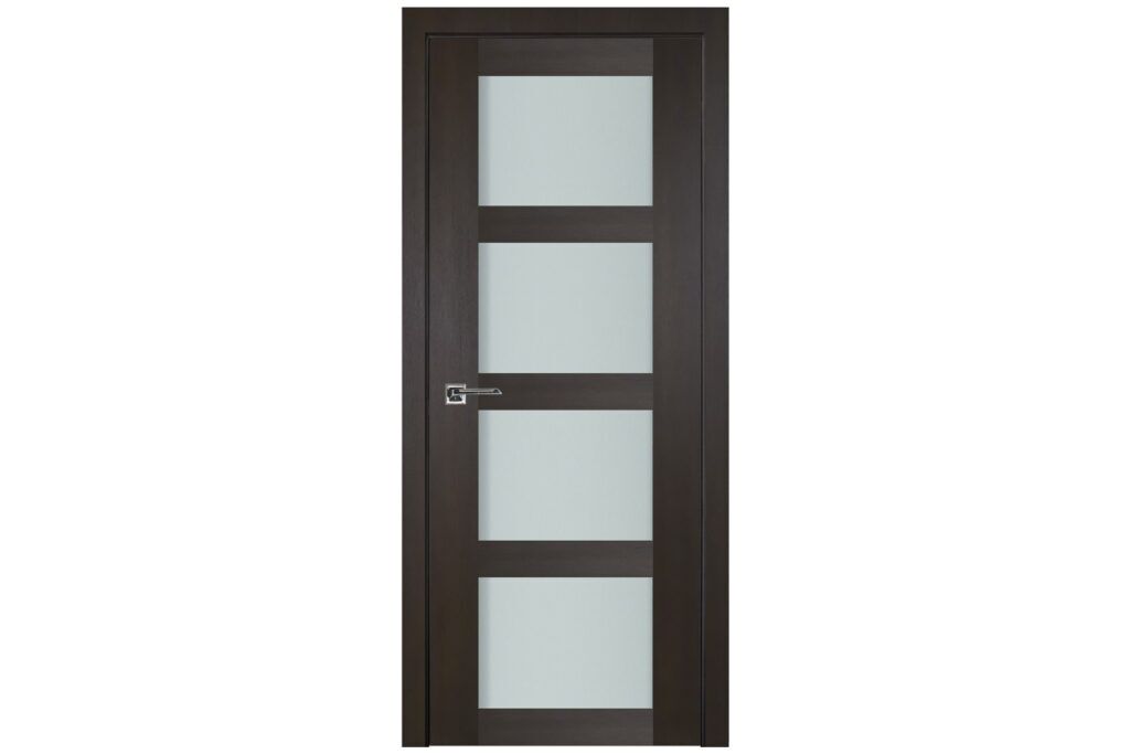 Nova Italia Vetro 4 Lite Premium Wenge Laminate Interior Door - Single Door
