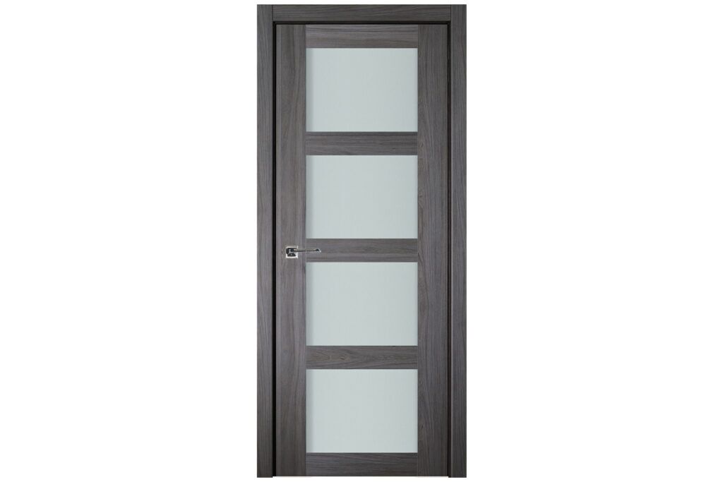 Nova Italia Vetro 4 Lite Swiss Elm Laminate Interior Door - Single Door