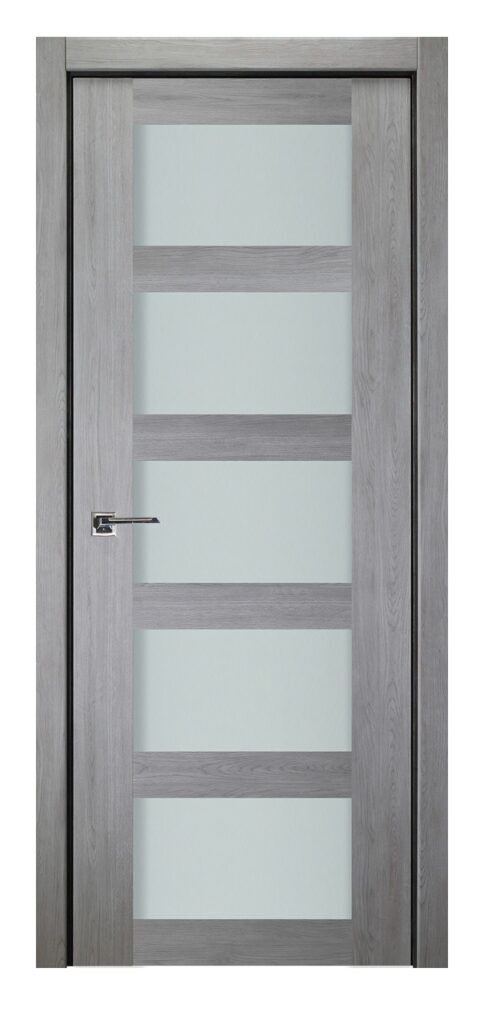 Nova Italia Vetro 5 Lite Light Grey Laminate Interior Door