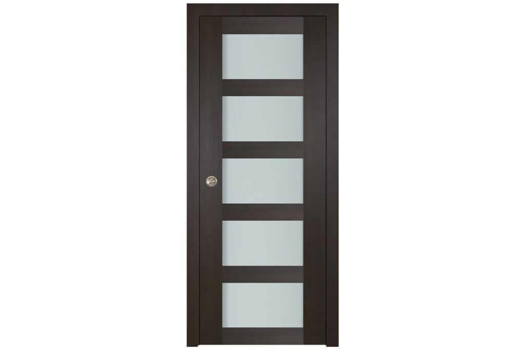 Nova Italia Vetro 5 Lite Premium Wenge Laminate Interior Door - Single Pocket