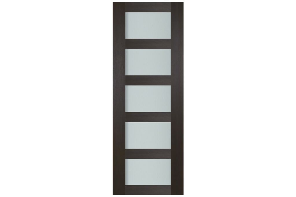 Nova Italia Vetro 5 Lite Premium Wenge Laminate Interior Door - Slab