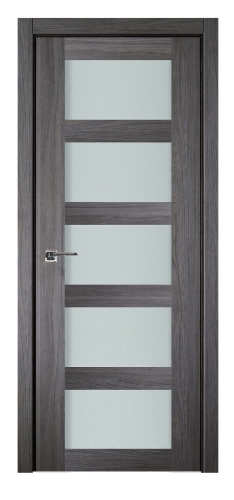 Nova Italia Vetro 5 Lite Swiss Elm Laminate Interior Door