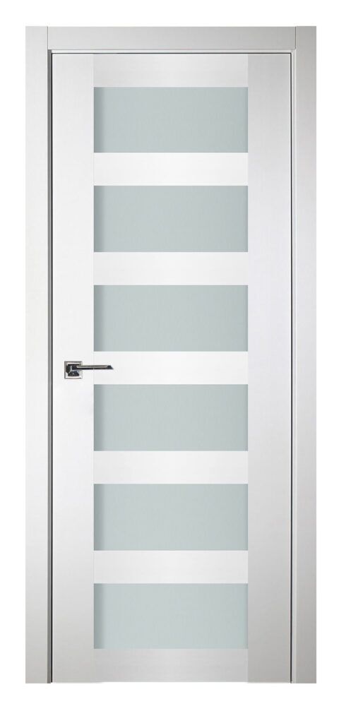 Nova Italia Vetro 6 Lite Alaskan White Laminate Interior Door