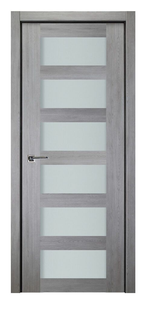 Nova Italia Vetro 6 Lite Light Grey Laminate Interior Door