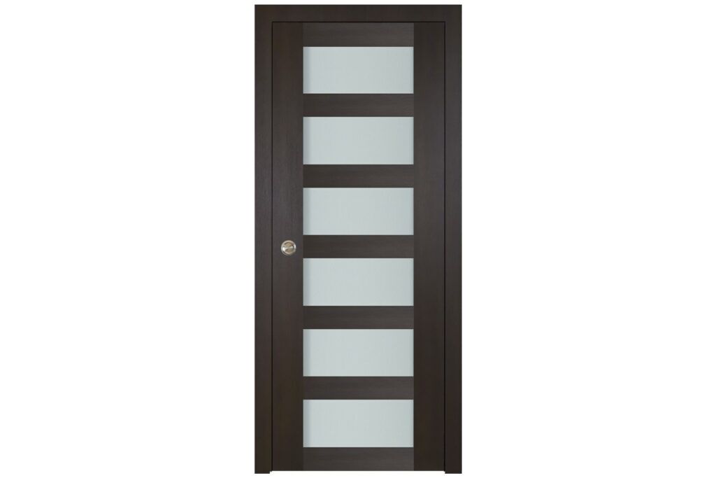 Nova Italia Vetro 6 Lite Premium Wenge Laminate Interior Door - Single Pocket