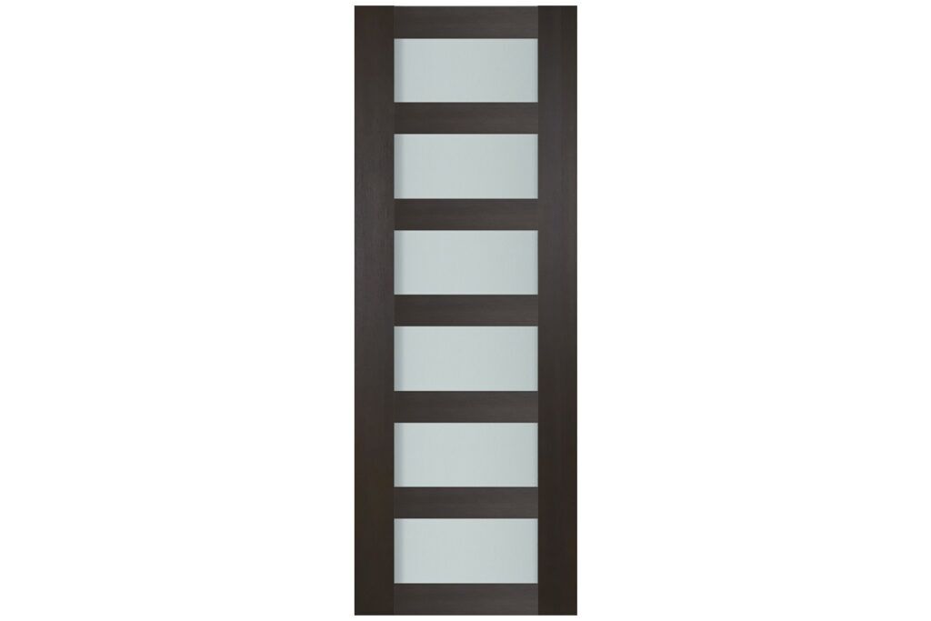 Nova Italia Vetro 6 Lite Premium Wenge Laminate Interior Door - Slab