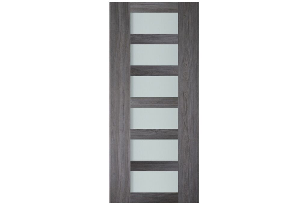 Nova Italia Vetro 6 Lite Swiss Elm Laminate Interior Door - Slab