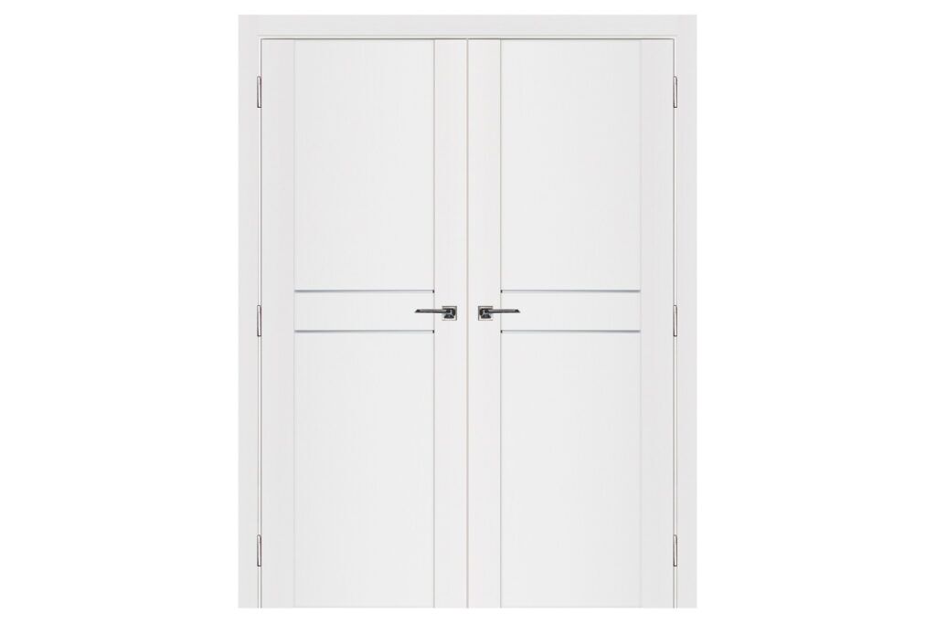 Nova Stile 003 Soft White Laminated Modern Interior Door - Double Door