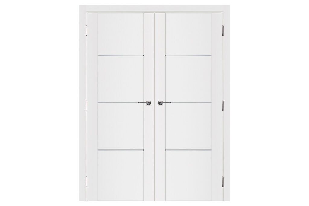 Nova Stile 006 Soft White Laminated Modern Interior Door - Double Door