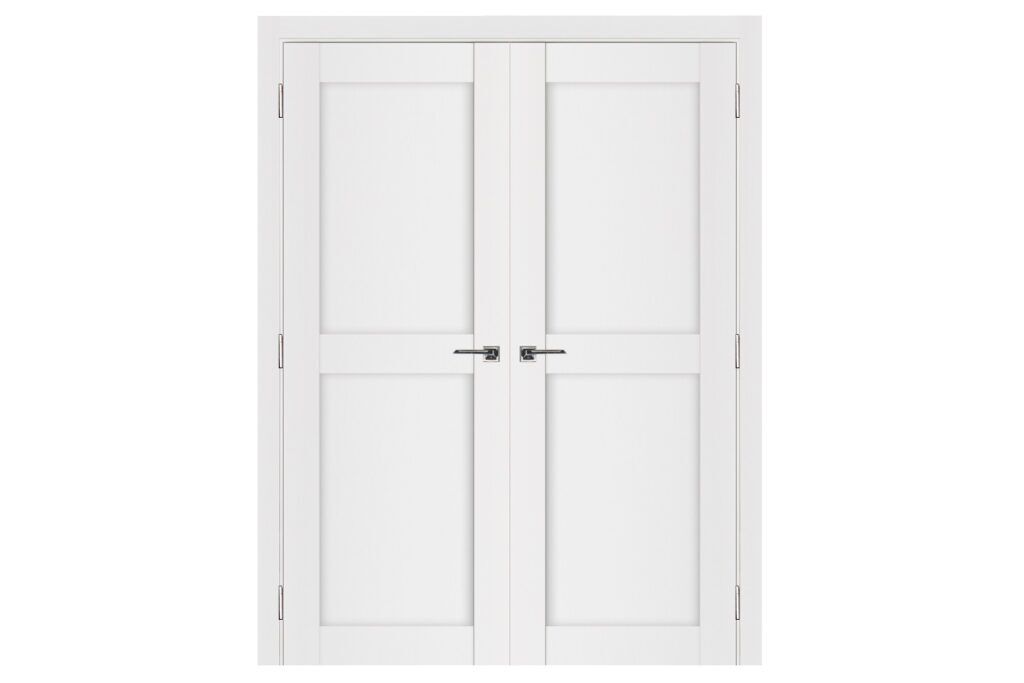 Nova Stile 020 Soft White Laminated Modern Interior Door - Double Door