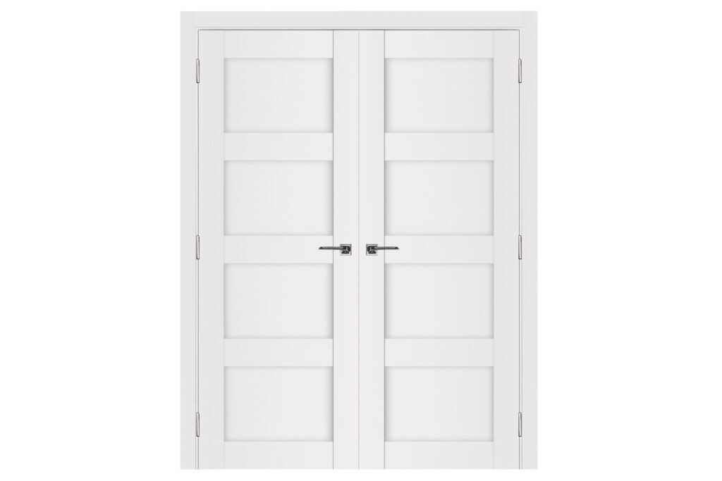 Nova Stile 021 Soft White Laminated Modern Interior Door - Double Door