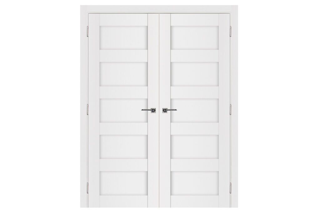 Nova Stile 022 Soft White Laminated Modern Interior Door - Double Door