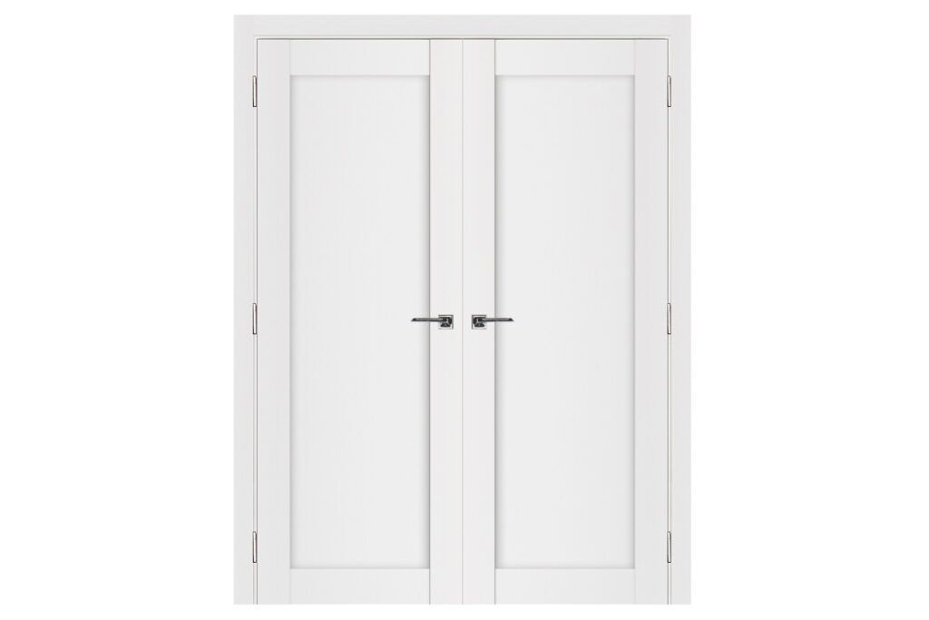 Nova Stile 054 Soft White Laminated Modern Interior Door - Double Door