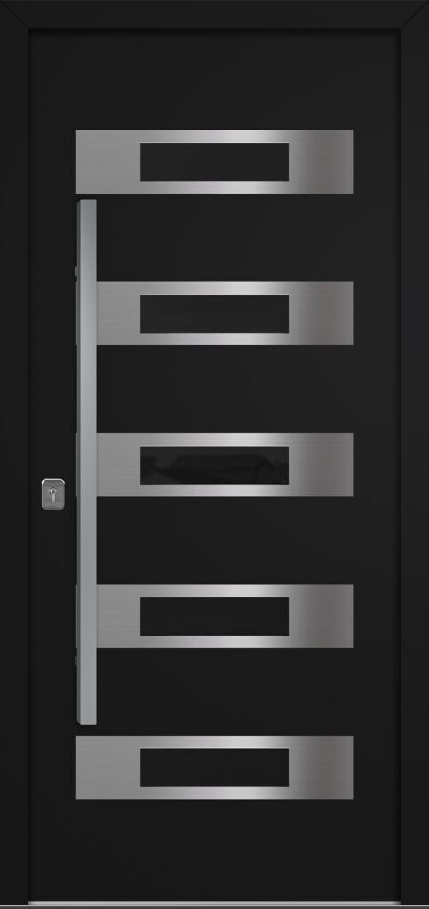 Nova Inox S5 Black Modern Exterior Door Right-in