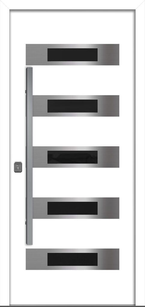 Nova Inox S5 White Modern Exterior Door Right-in