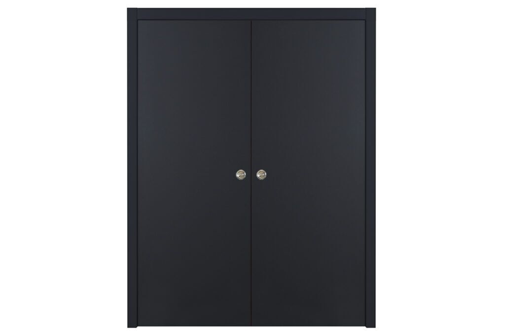 Nova Glam G Pro 001 Soft Black Laminated Modern Interior Door - Double Pocket