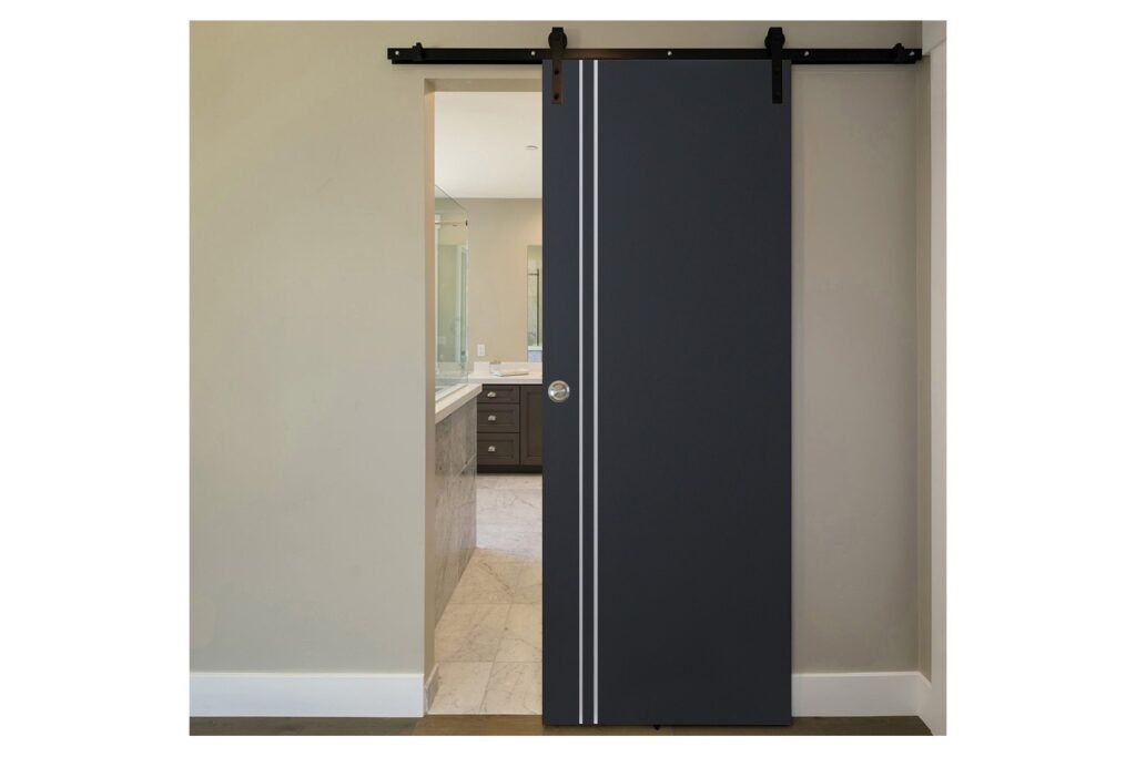 Nova Glam G Pro 002 Soft Black Laminated Modern Interior Door - Barn Door