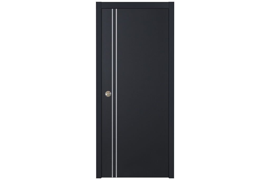Nova Glam G Pro 002 Soft Black Laminated Modern Interior Door - Single Pocket