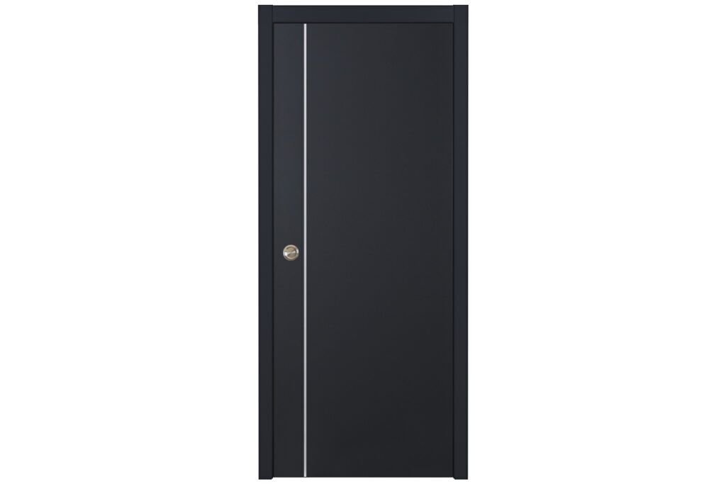 Nova Glam G Pro 003 Soft Black Laminated Modern Interior Door - Single Pocket
