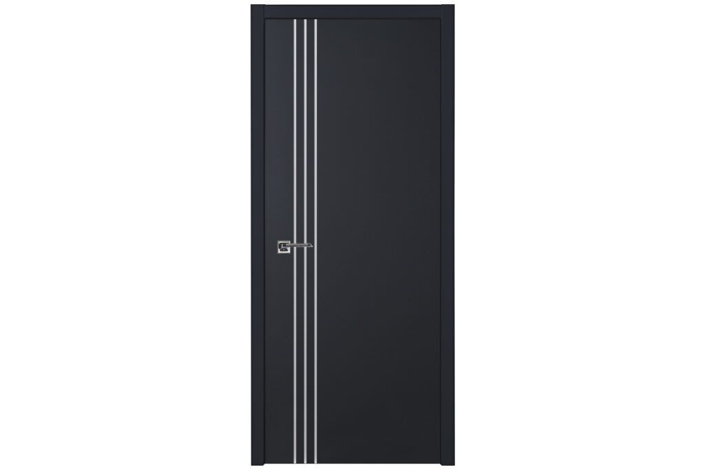 Nova Glam G Pro 004 Soft Black Laminated Modern Interior Door - Single Door