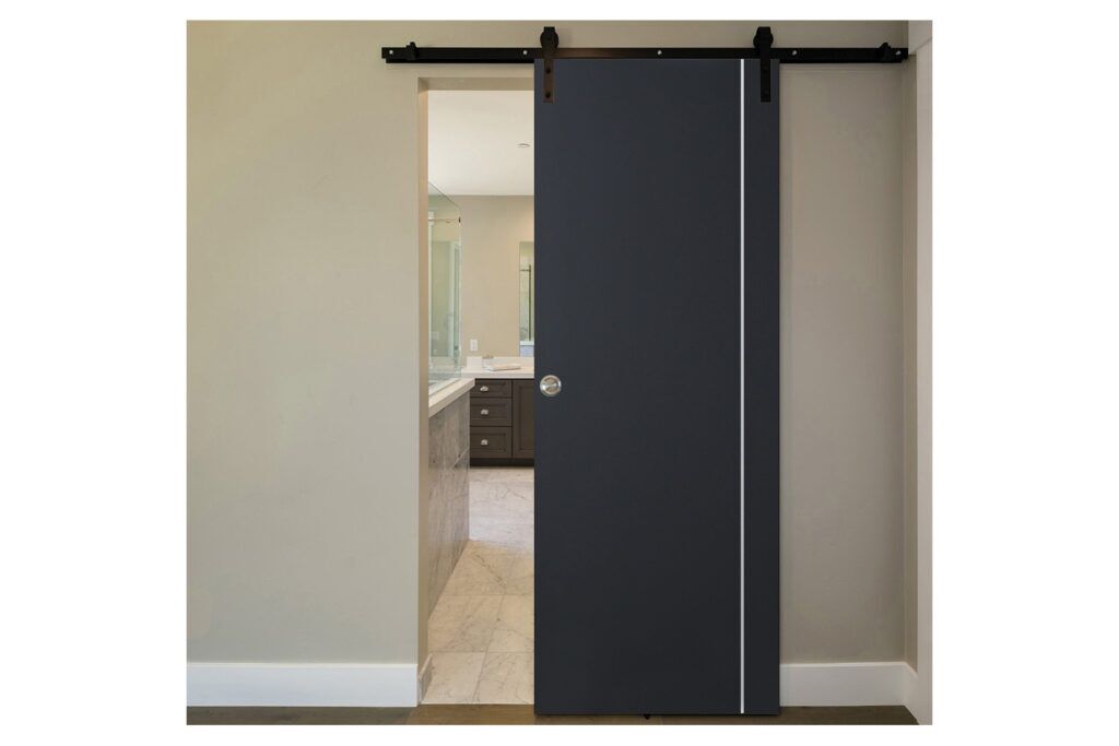 Nova Glam G Pro 005 Soft Black Laminated Modern Interior Door - Barn Door