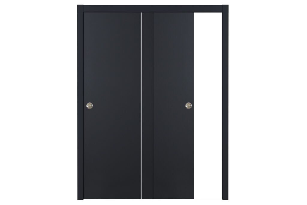 Nova Glam G Pro 005 Soft Black Laminated Modern Interior Door - Bypass Door