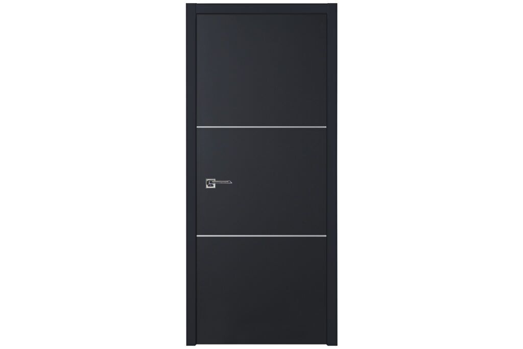 Nova Glam G Pro 006 Soft Black Laminated Modern Interior Door - Single Door