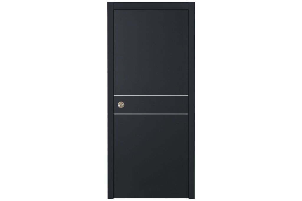 Nova Glam G Pro 008 Soft Black Laminated Modern Interior Door - Single Pocket
