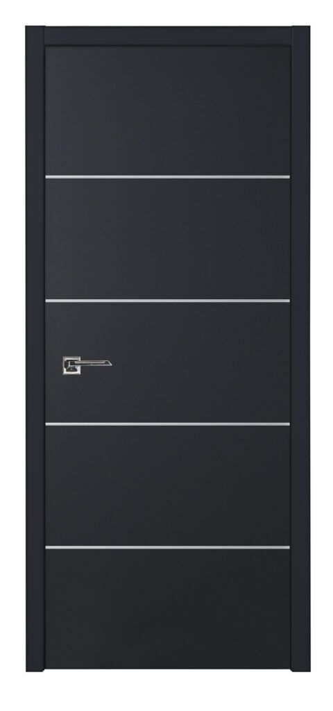 Nova Glam G Pro 010 Soft Black Laminated Modern Interior Door - Single Door