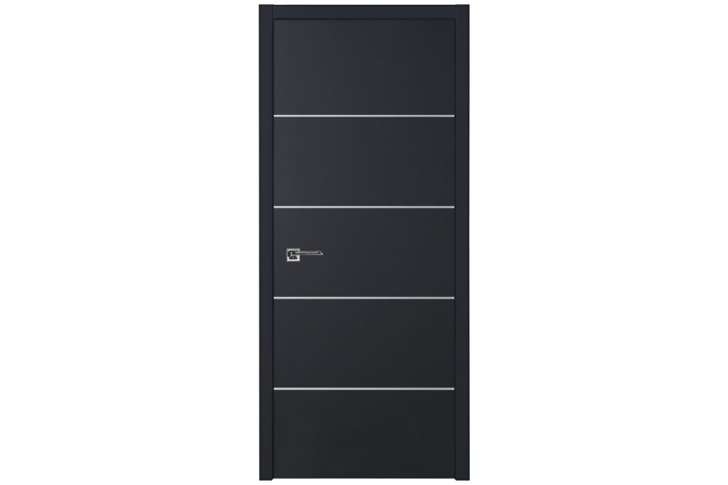 Nova Glam G Pro 010 Soft Black Laminated Modern Interior Door - Single Door
