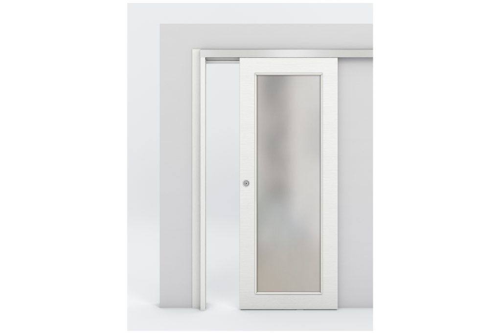 Nova Braga 1 Lite Bianco Matrix Laminated Modern Interior Door - Bypass Door