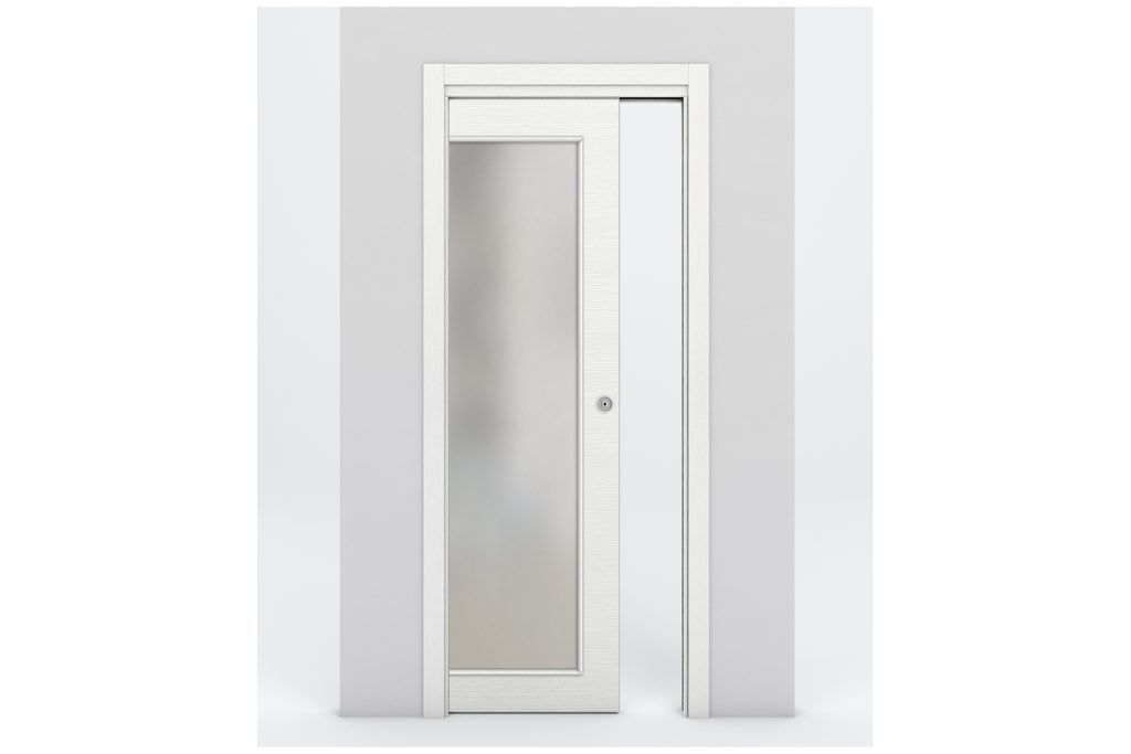 Nova Braga 1 Lite Bianco Matrix Laminated Modern Interior Door - Single Pocket