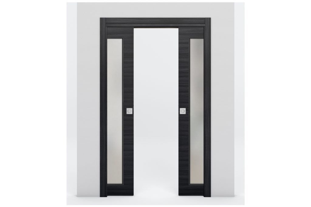 Nova Braga 1 Lite Blu Matrix Laminated Modern Interior Door - Double Pocket