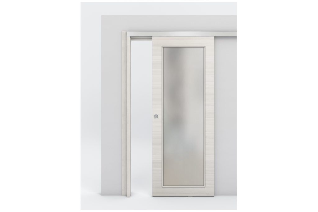 Nova Braga 1 Lite Crema Matrix Laminated Modern Interior Door - Bypass Door