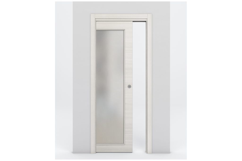 Nova Braga 1 Lite Crema Matrix Laminated Modern Interior Door - Single Pocket