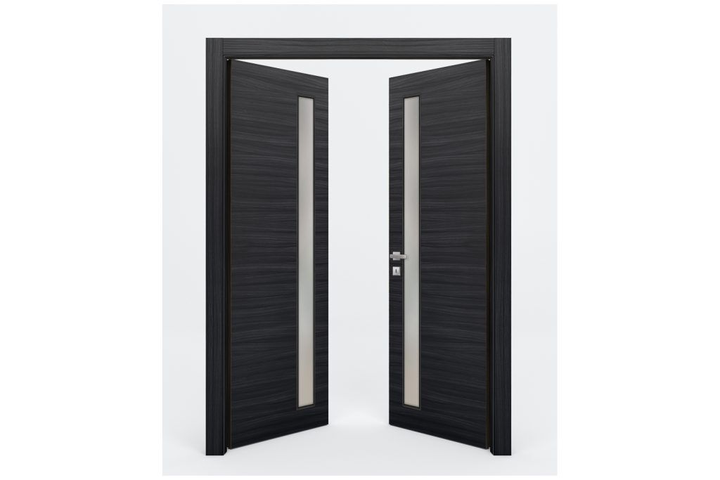 Nova Braga 1 Lite V Blu Matrix Laminated Modern Interior Door - Double Door