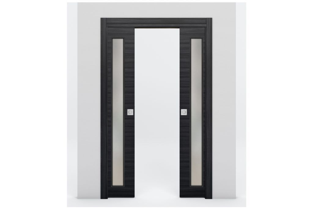 Nova Braga 1 Lite V Blu Matrix Laminated Modern Interior Door - Double Pocket