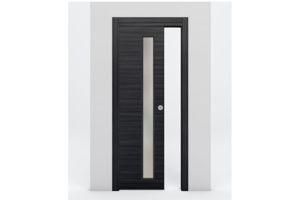 Nova Braga 1 Lite V Blu Matrix Laminated Modern Interior Door - Single Pocket