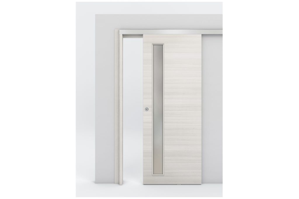 Nova Braga 1 Lite V Crema Matrix Laminated Modern Interior Door - Bypass Door