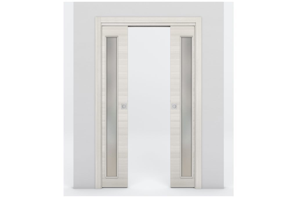 Nova Braga 1 Lite V Crema Matrix Laminated Modern Interior Door - Double Pocket
