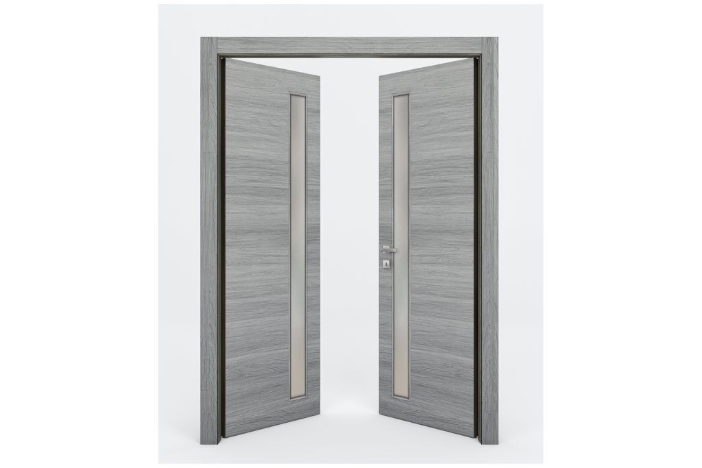 Nova Braga 1 Lite V Olmo Matrix Laminated Modern Interior Door - Double Door