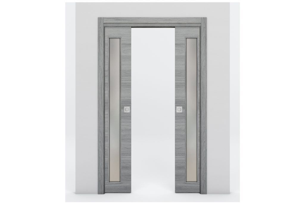 Nova Braga 1 Lite V Olmo Matrix Laminated Modern Interior Door - Double Pocket